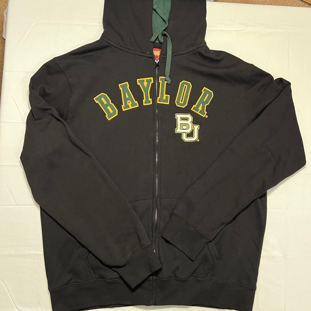 Baylor University Deep Black Zip-Up Hoodie XL